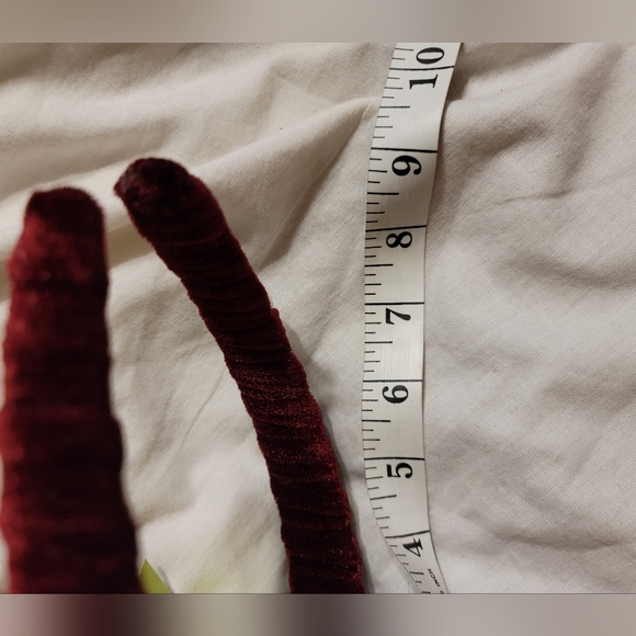 NWT OVERSIZED FAUX PEARL BURGUNDY VELVET HEADBAND HAIR HAT VEIL FASCINATOR - Picture 7 of 7